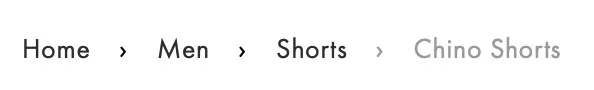 ASOS breadcrumb trail: Home, Men, Shorts, Chino Shorts