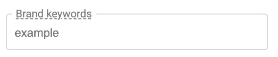 Supermetrics sidebar brand keyword filtering