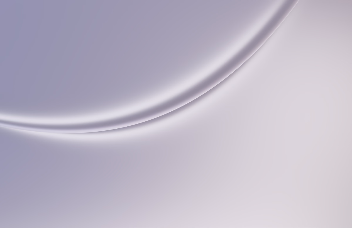 A broad lavender curve with a softly lit pink edge crosses a pale pink background.