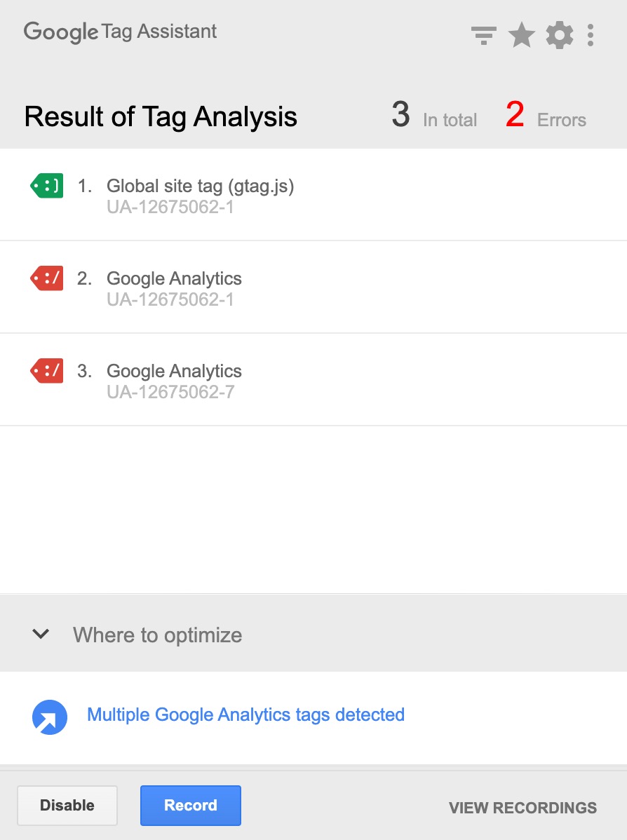 tag assistant tag assistant